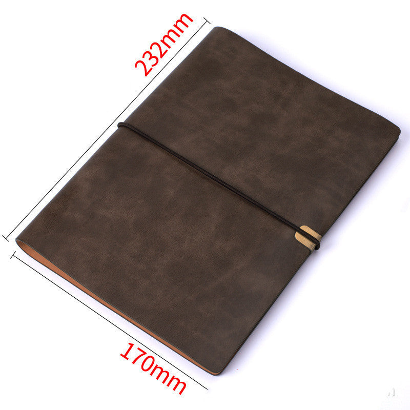 Vintage A5 Soft Leather Travel Notebook