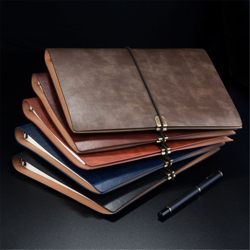 Vintage A5 Soft Leather Travel Notebook