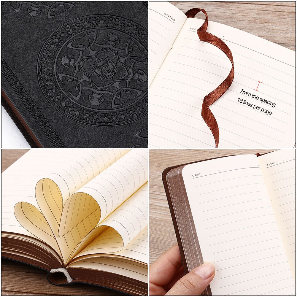 Vintage Vegan Leather Traveler's Pocket Sketchbook A6