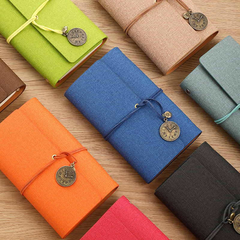 Vintage Vegan Leather Textured Ring-Binder Notebook