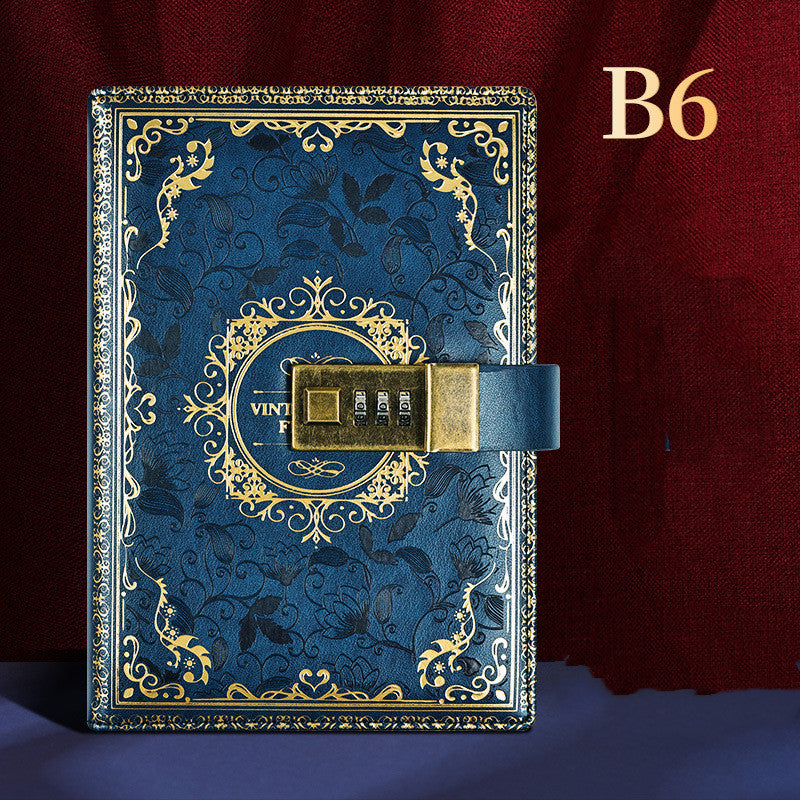 Vintage Retro European-Style Password  Notebook
