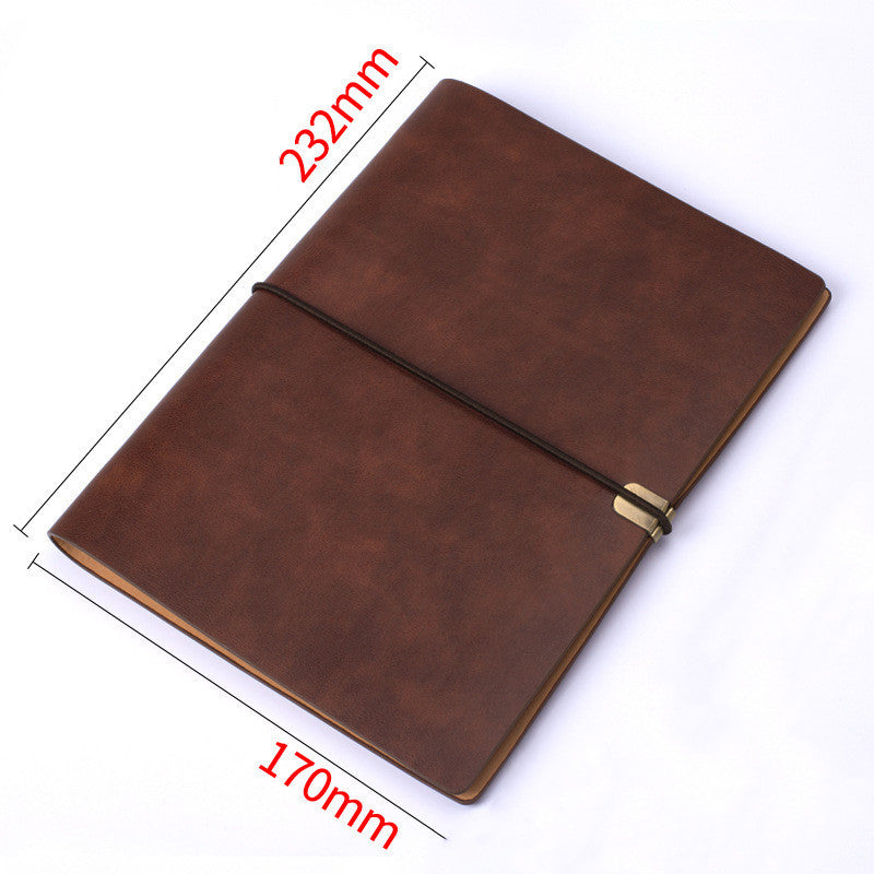 Vintage A5 Soft Leather Travel Notebook