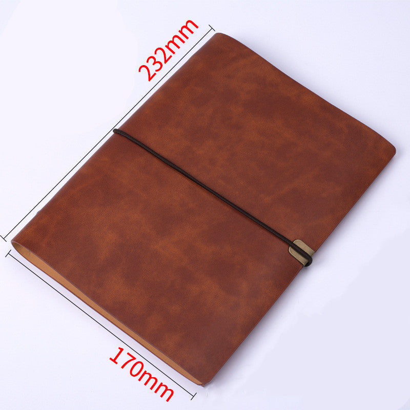 Vintage A5 Soft Leather Travel Notebook