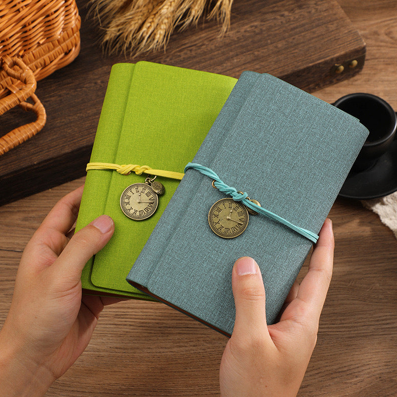Vintage Vegan Leather Textured Ring-Binder Notebook