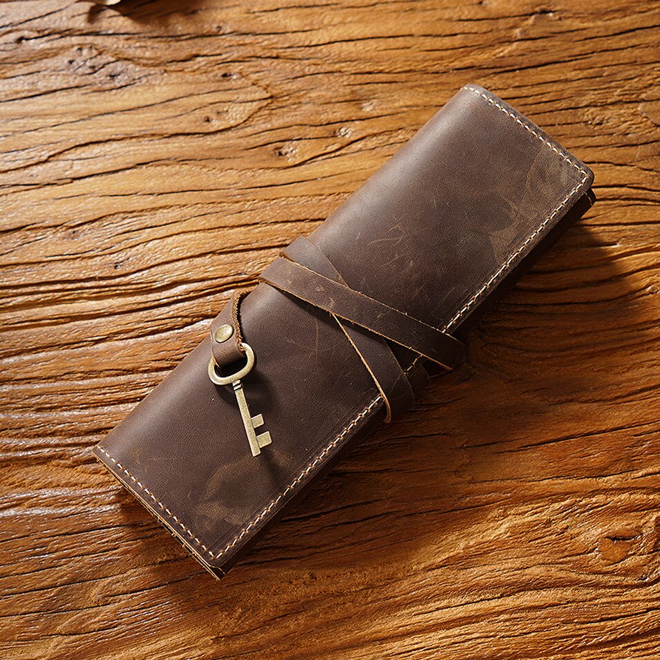 Vintage Handmade Roll-Up Pencil Case