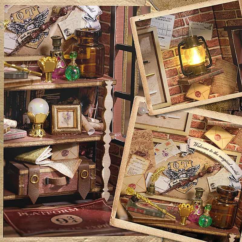 Miniature Ollivander's Wand Shop Book Nook