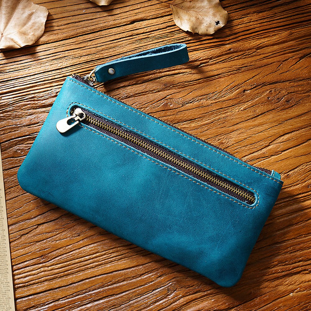 Handmade Luxury Leather Zipper Pencil Case
