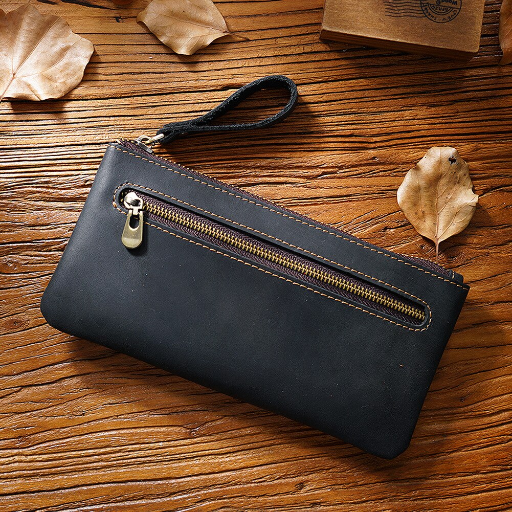 Handmade Luxury Leather Zipper Pencil Case