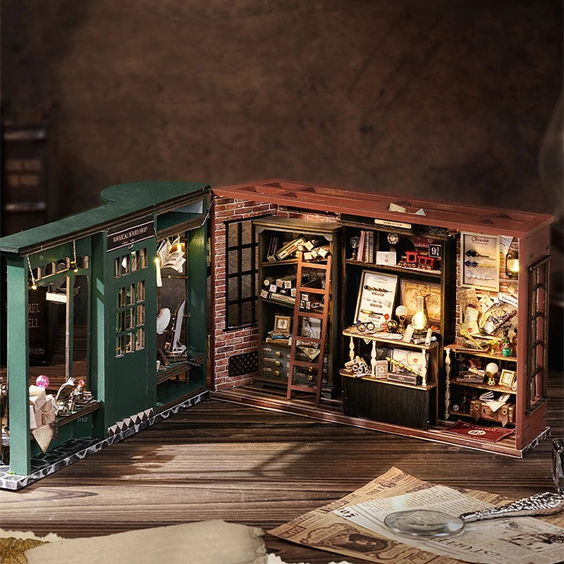 Miniature Ollivander's Wand Shop Book Nook