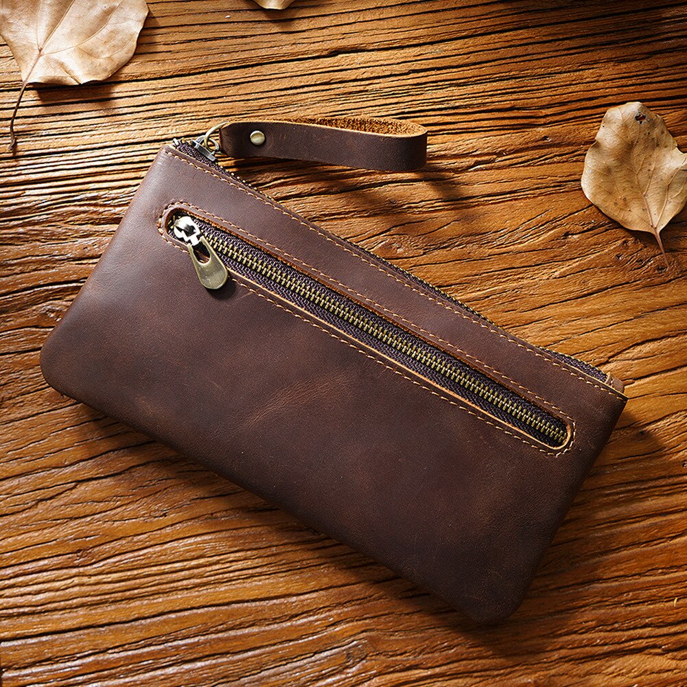 Handmade Luxury Leather Zipper Pencil Case