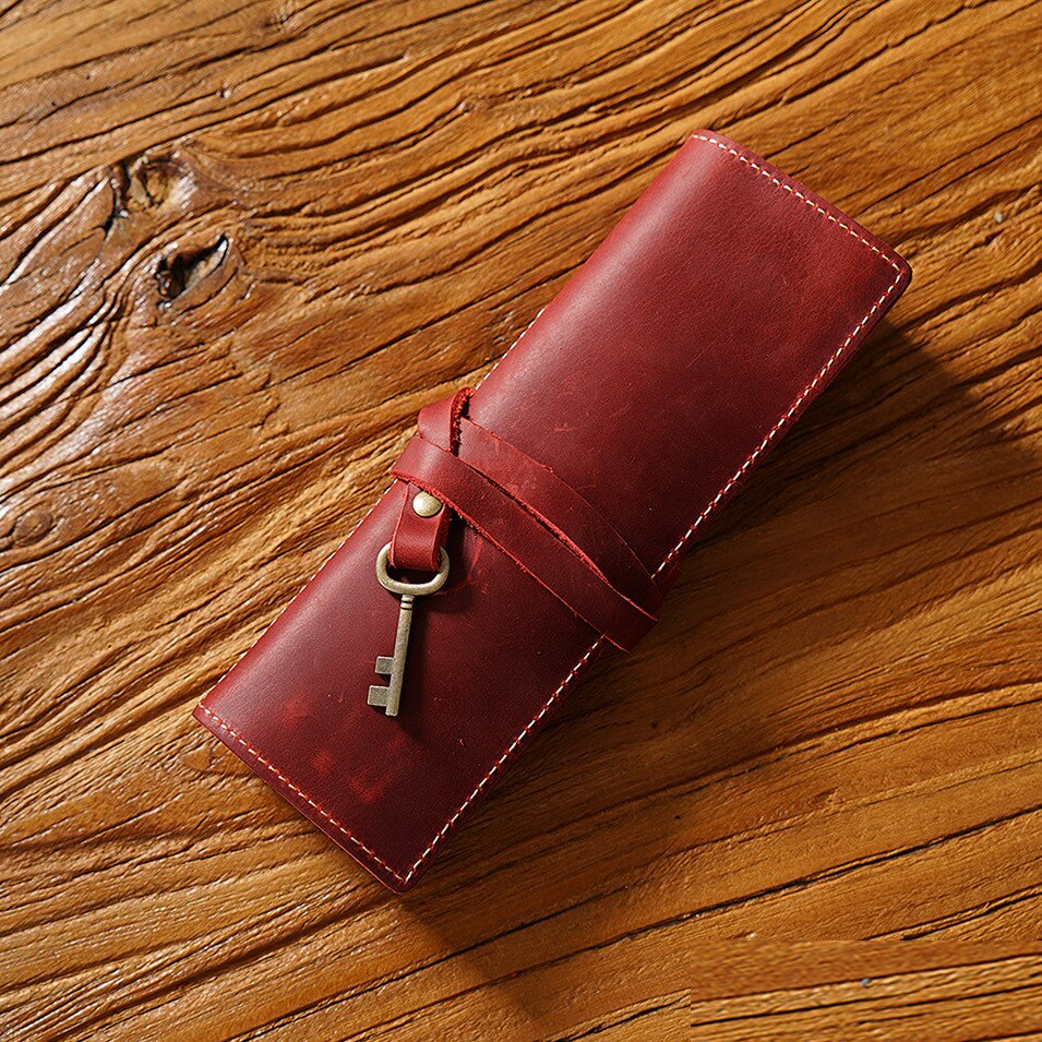 Vintage Handmade Roll-Up Pencil Case