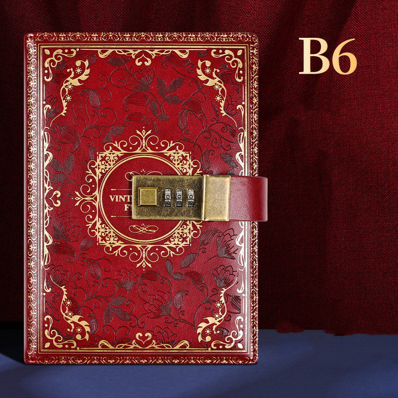 Vintage Retro European-Style Password  Notebook