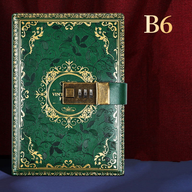 Vintage Retro European-Style Password  Notebook