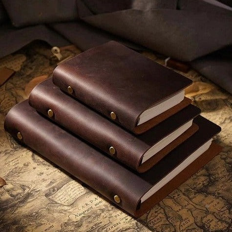 Vintage Luxury Leather Ring Binder Planners