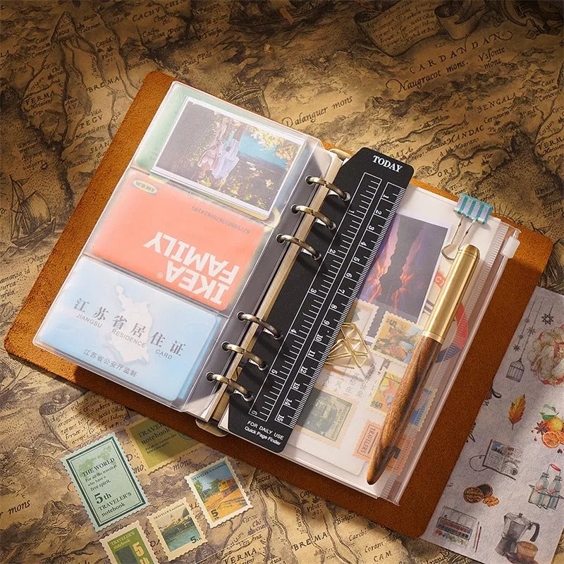 Vintage Luxury Leather Ring Binder Planners