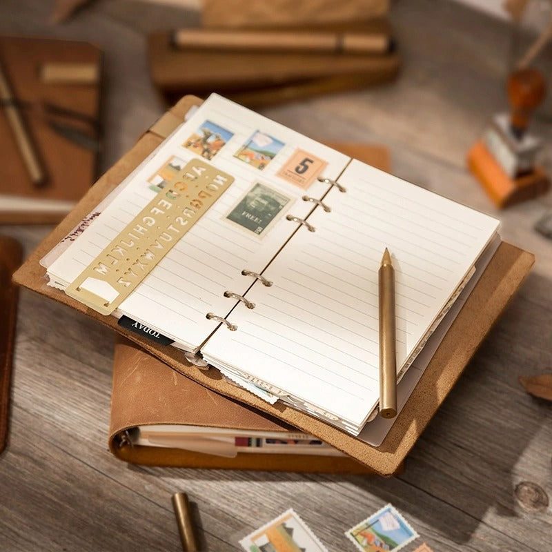 Luxe Handcrafted Italic Leather Notebook