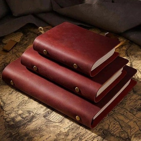 Vintage Luxury Leather Ring Binder Planners