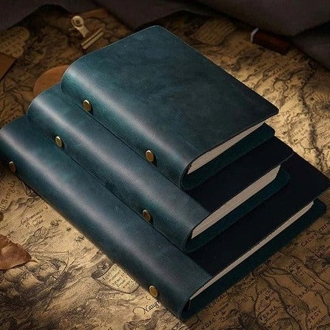 Vintage Luxury Leather Ring Binder Planners