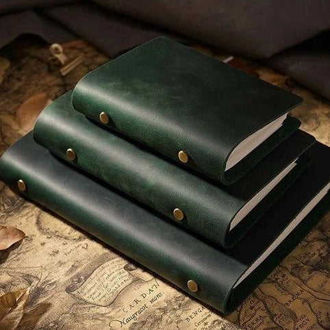 Vintage Luxury Leather Ring Binder Planners