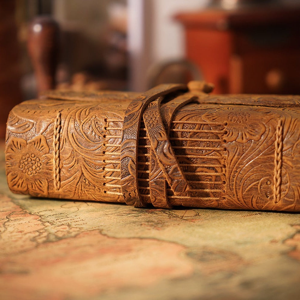 Elegant Handmade Leather Wrap-Around Journal