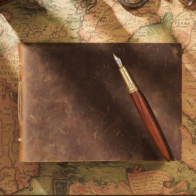 Hand-Sewn Vintage Leather Journal - The Vintage Stationery Store