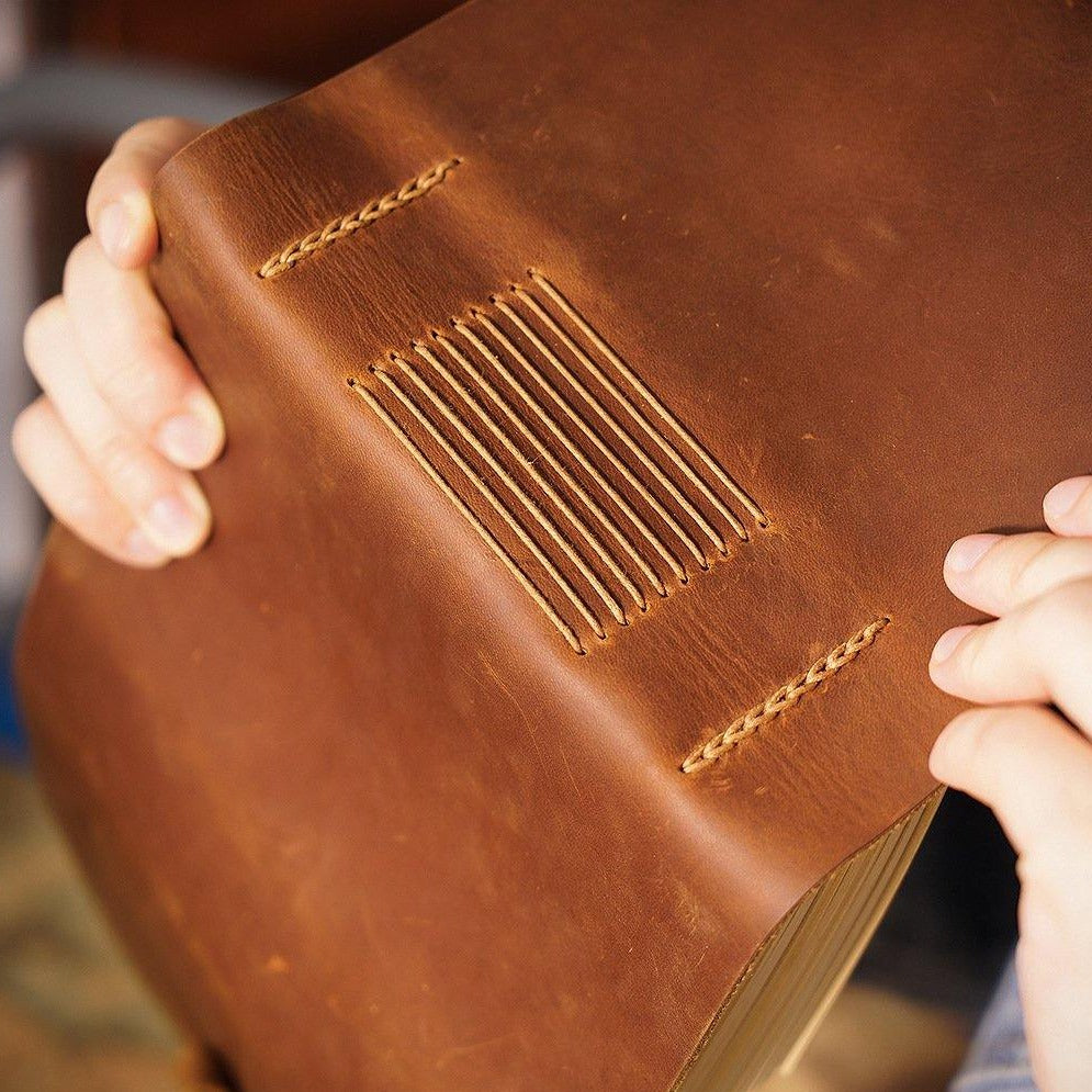 Elegant Handmade Leather Wrap-Around Journal - The Vintage Stationery Store