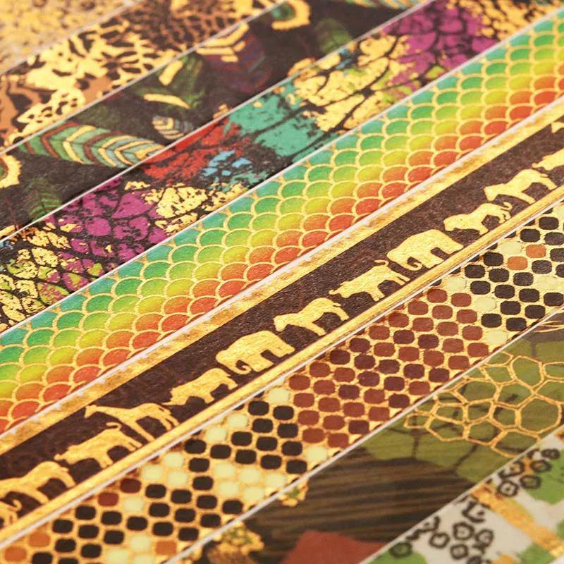 Retro Animal Print Inspired Washi Tape Set - 12 pcs/set - The Vintage Stationery Store