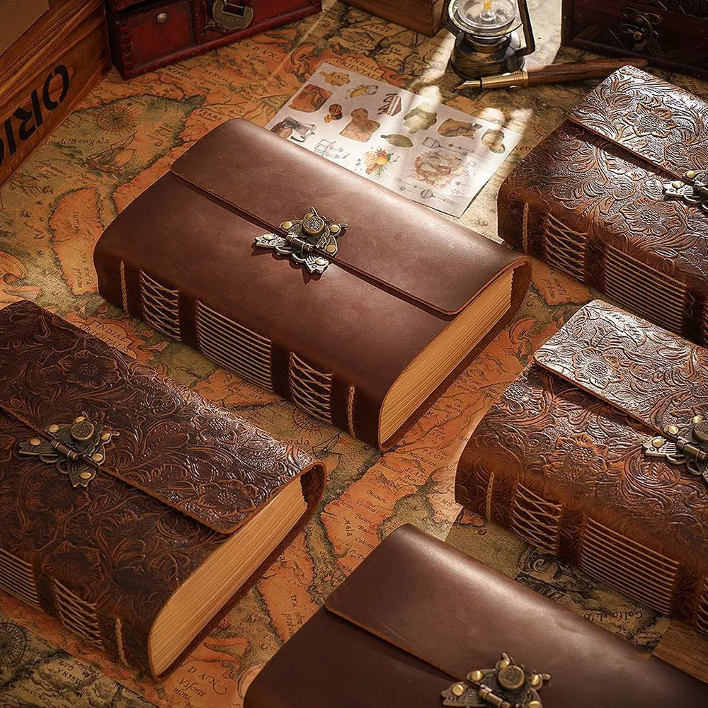 Vintage Handmade Leather Secret-Keeper Diary