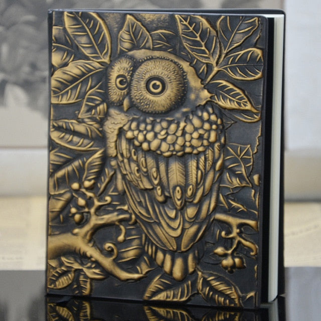 Vintage Owl Notebook - The Vintage Stationery Store