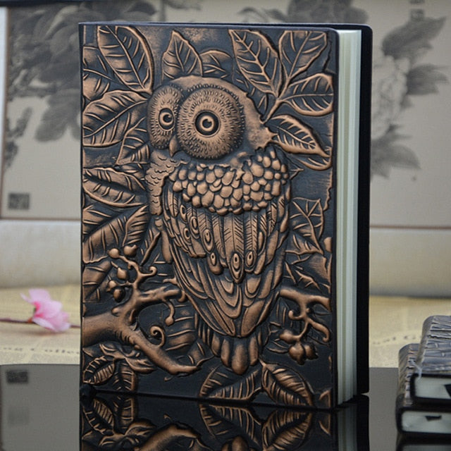 Vintage Owl Notebook - The Vintage Stationery Store