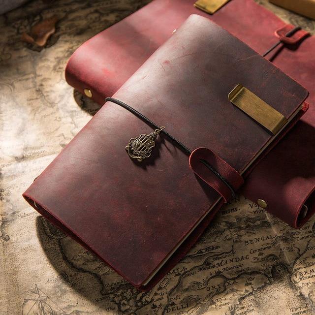 Luxe Handcrafted Italic Leather Notebook - The Vintage Stationery Store