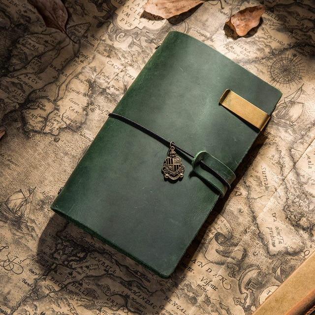 Luxe Handcrafted Italic Leather Notebook - The Vintage Stationery Store