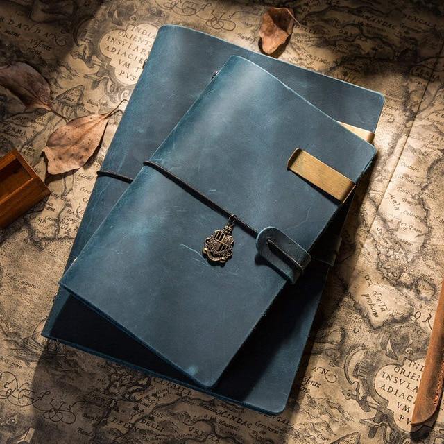 Luxe Handcrafted Italic Leather Notebook - The Vintage Stationery Store