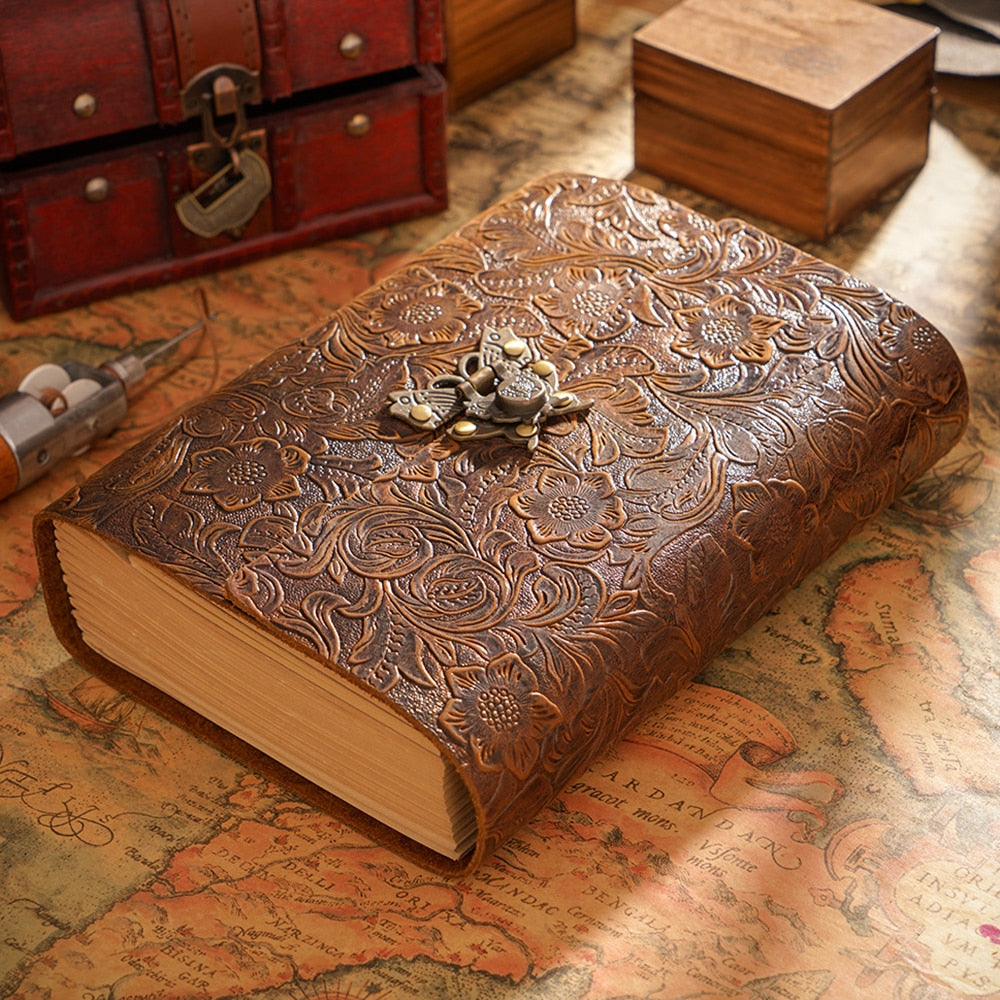Vintage Handmade Leather Secret-Keeper Diary