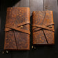 Vintage Textured Leather Wraparound Journal