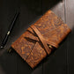 Vintage Textured Leather Wraparound Journal
