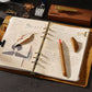 Vintage Large Leather Ring Binder Sketchbook (A5)