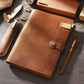 Vintage Large Leather Ring Binder Sketchbook (A5)