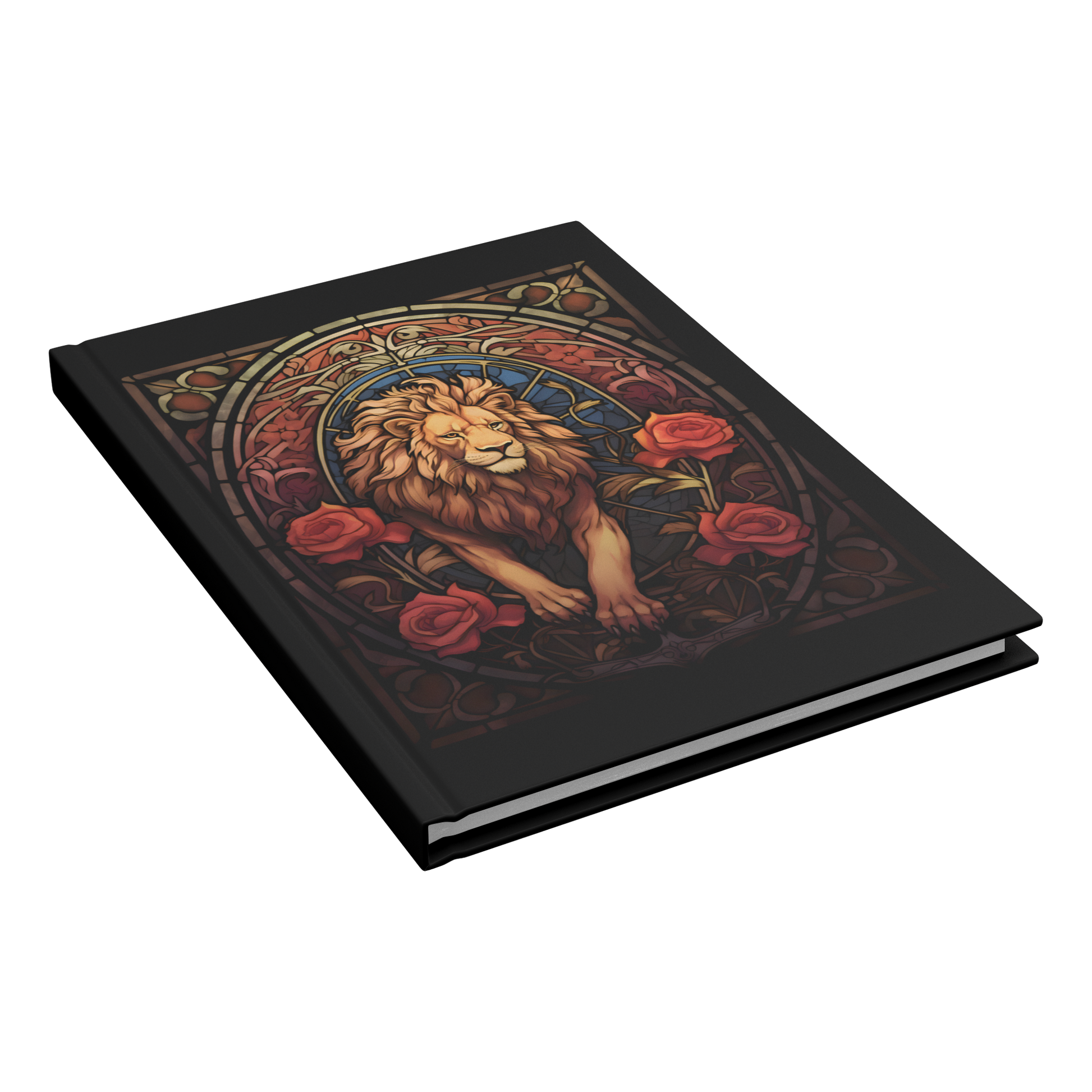 Gryffindor_Inspired_Notebook_Limited_Ed_Closed_Cover_Angle_Mockup.png