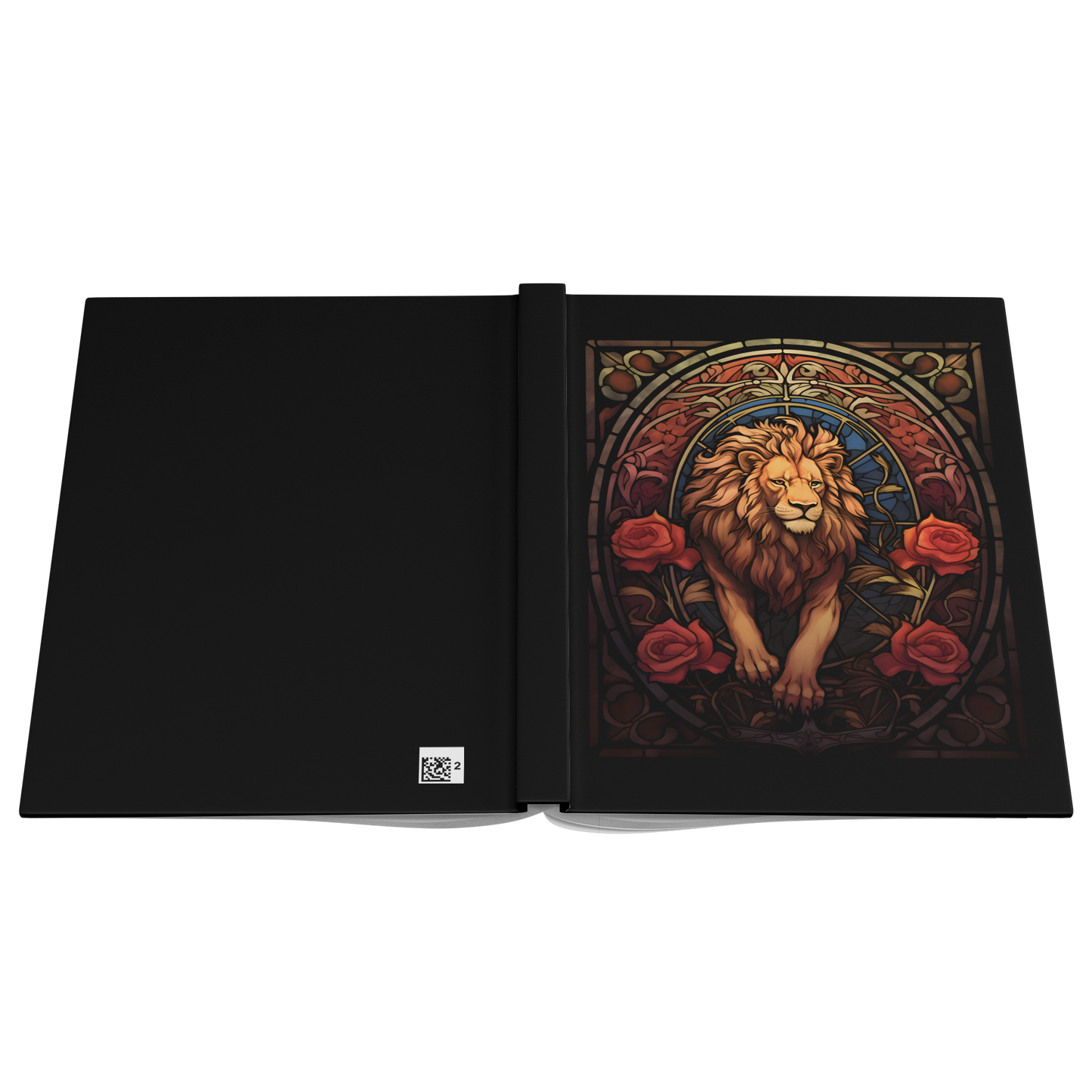 Gryffindor_Inspired_Notebook_Limited_Ed_Open_Cover_Flat_Mockup.png