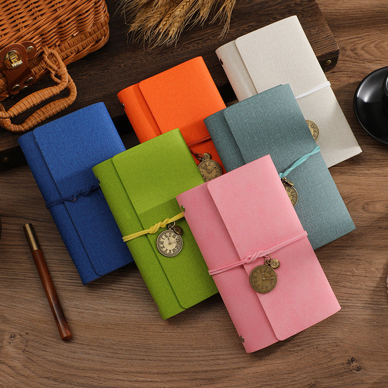 Vintage Vegan Leather Textured Ring-Binder Notebook