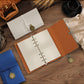 Vintage Vegan Leather Textured Ring-Binder Notebook