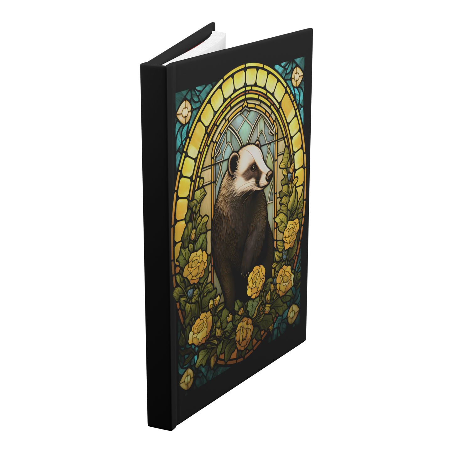 Hufflepuff_Inspired_Badger_Limited_Edit_Standing_Angle_Mockup.png