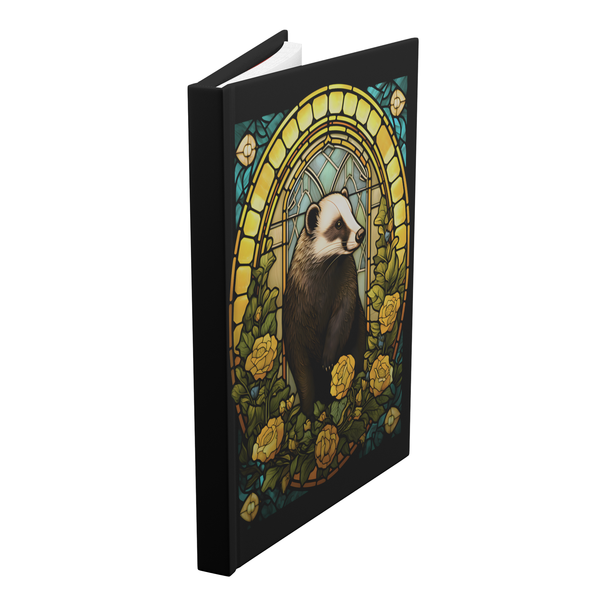 Hufflepuff_Inspired_Badger_Limited_Edit_Standing_Angle_Mockup.png