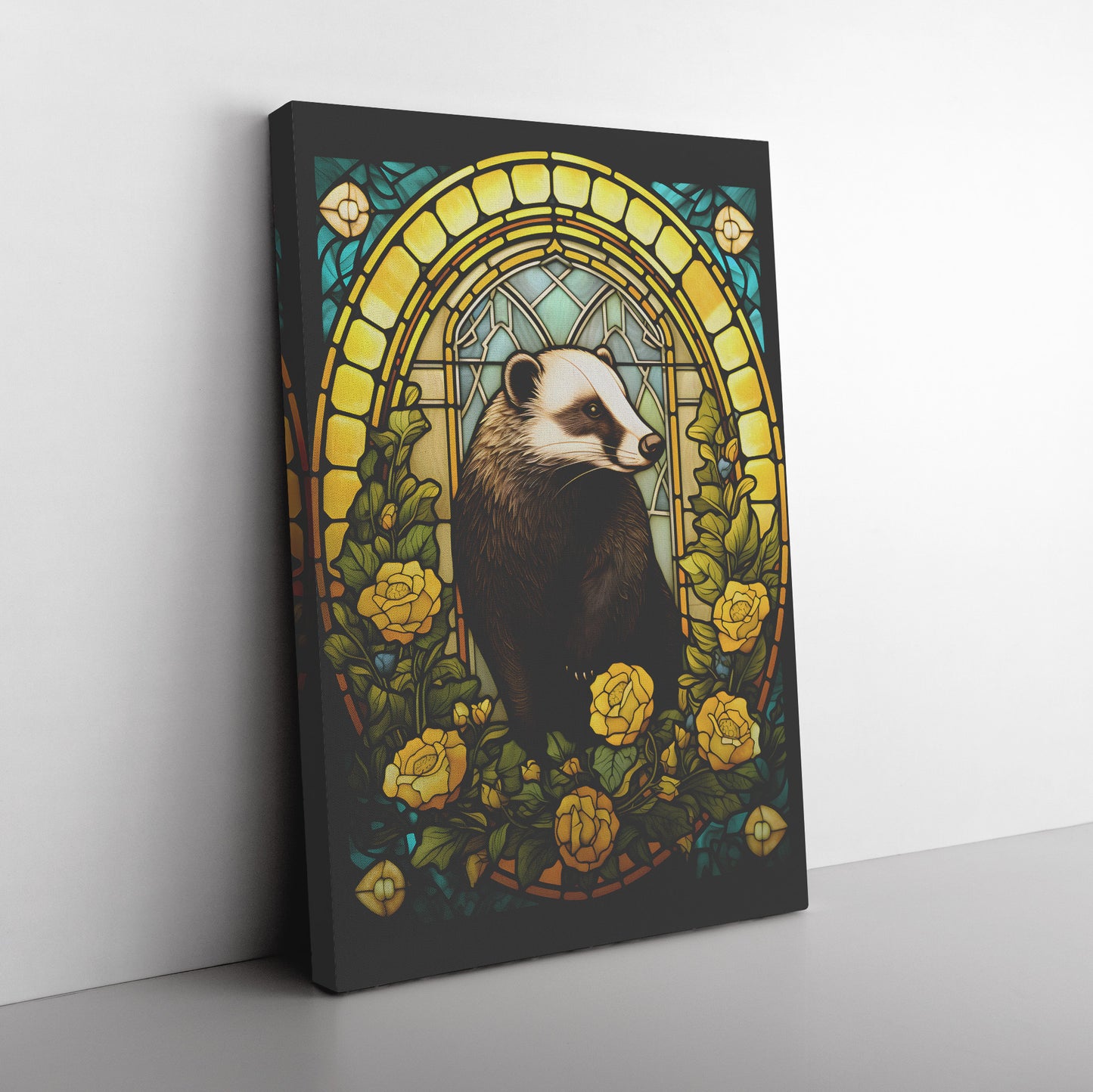 Vintage Hufflepuff Badger Canvas Print