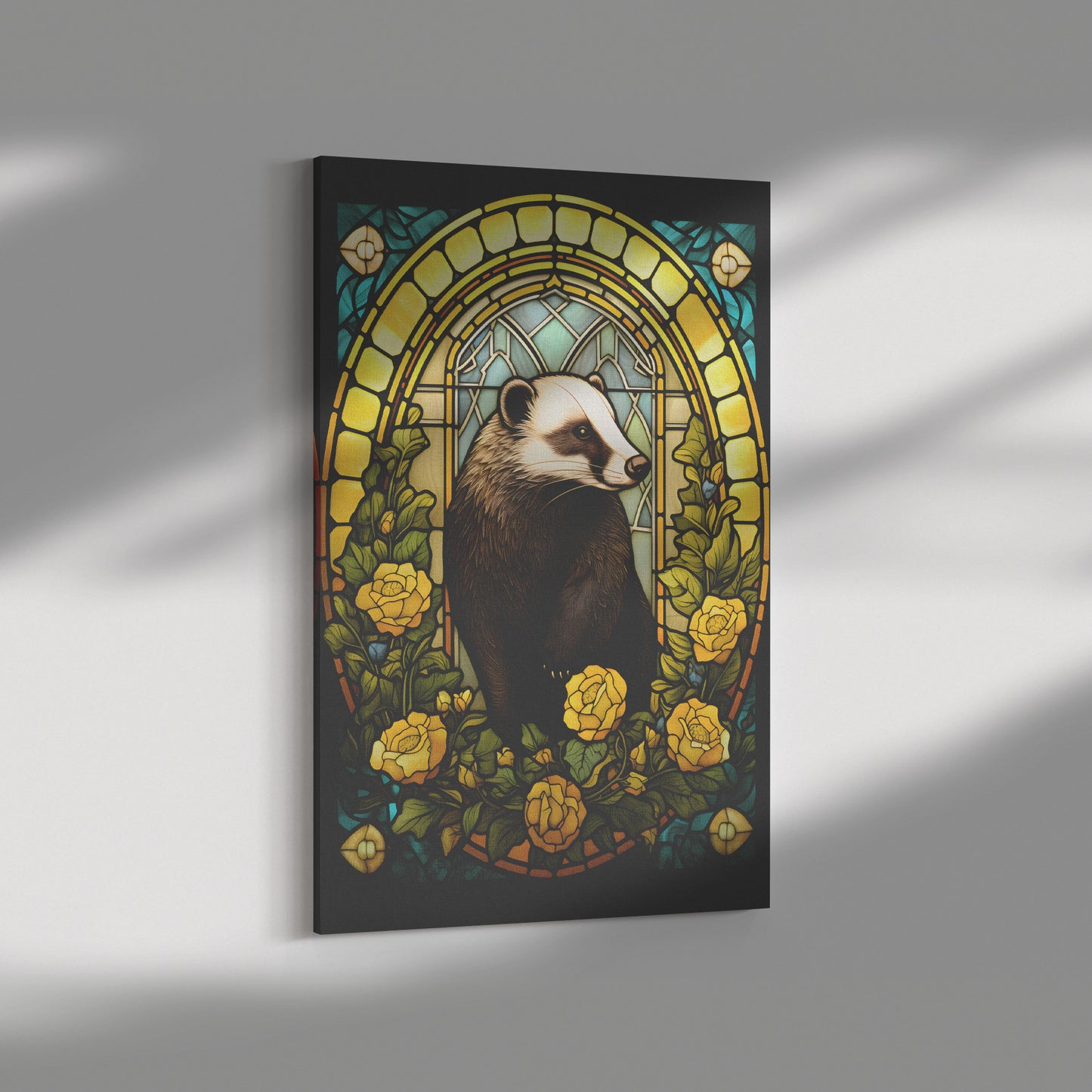Vintage Hufflepuff Badger Canvas Print