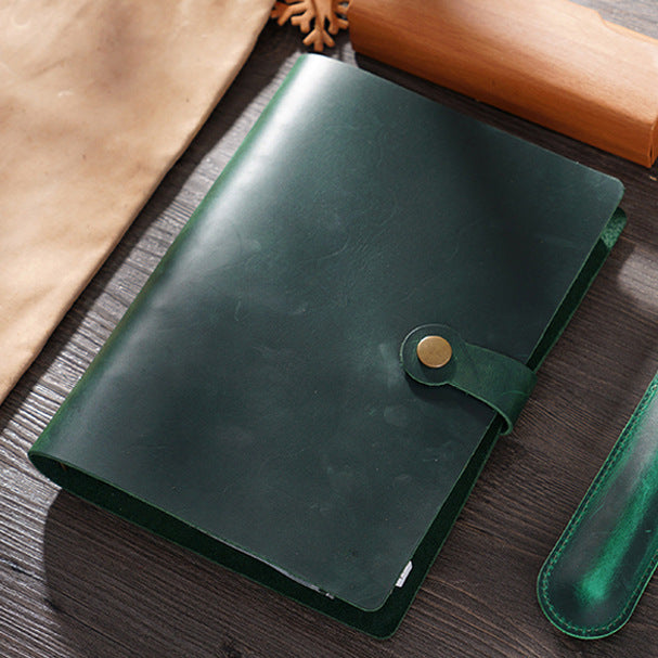 Vintage Large Leather Ring Binder Sketchbook (A5)
