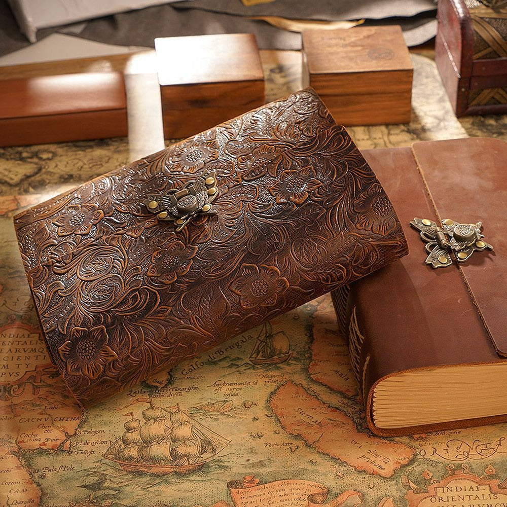 Vintage Handmade Leather Secret-Keeper Diary