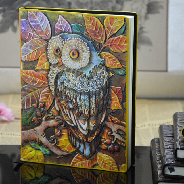 Vintage Owl Notebook - The Vintage Stationery Store